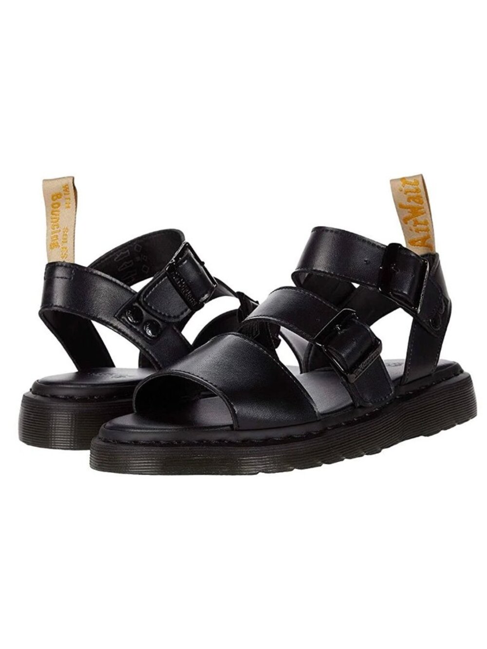 Dr. Martens Black Vegan Gryphon Gladiator Sandals Unisex